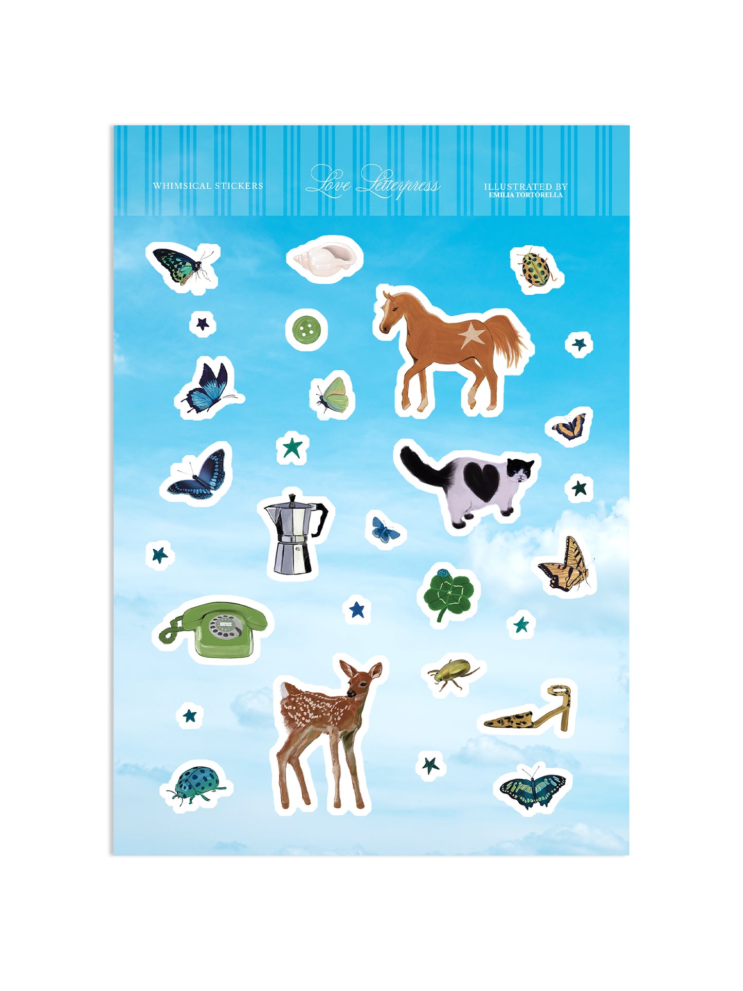 Whimsical sticker sheet